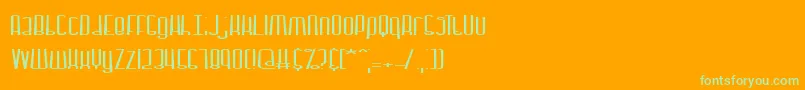 Шрифт DystorqueBrk – зелёные шрифты на оранжевом фоне