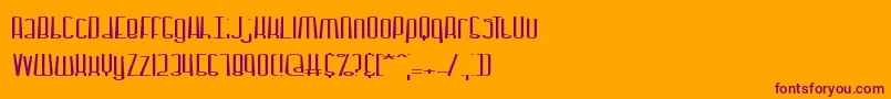 フォントDystorqueBrk – オレンジの背景に紫のフォント