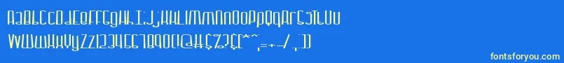 フォントDystorqueBrk – 黄色の文字、青い背景