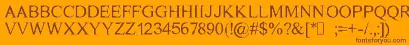 Dichtmy Font – Brown Fonts on Orange Background