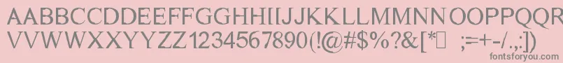 フォントDichtmy – ピンクの背景に灰色の文字
