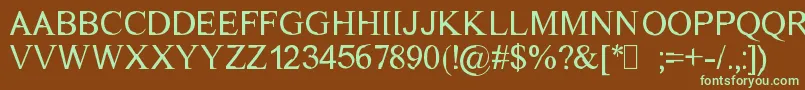 Dichtmy Font – Green Fonts on Brown Background