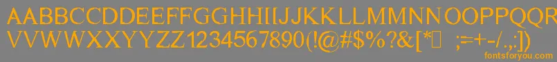 Dichtmy Font – Orange Fonts on Gray Background