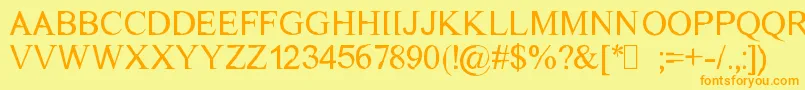 Dichtmy Font – Orange Fonts on Yellow Background