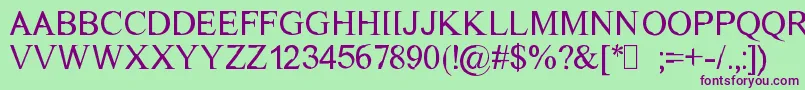 Dichtmy Font – Purple Fonts on Green Background