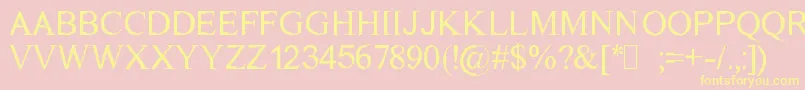 fuente Dichtmy – Fuentes Amarillas Sobre Fondo Rosa