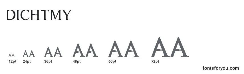 Размеры шрифта Dichtmy