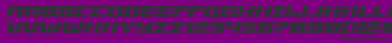 Cruiserfortresssemital-fontti – mustat fontit violetilla taustalla