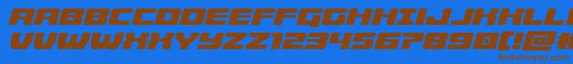 Cruiserfortresssemital Font – Brown Fonts on Blue Background