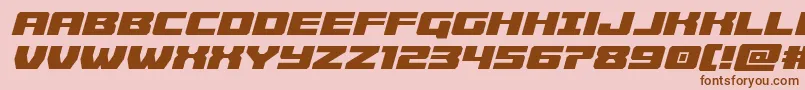 Cruiserfortresssemital Font – Brown Fonts on Pink Background