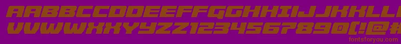 Cruiserfortresssemital Font – Brown Fonts on Purple Background