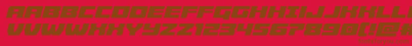 Cruiserfortresssemital Font – Brown Fonts on Red Background