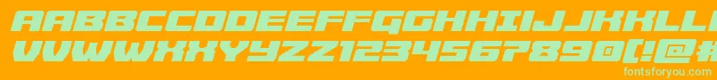 Cruiserfortresssemital Font – Green Fonts on Orange Background