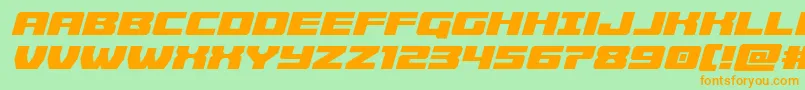 Cruiserfortresssemital Font – Orange Fonts on Green Background