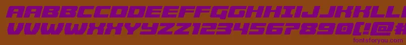 Cruiserfortresssemital Font – Purple Fonts on Brown Background