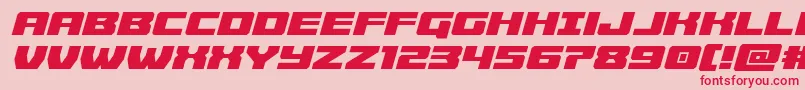 Cruiserfortresssemital Font – Red Fonts on Pink Background