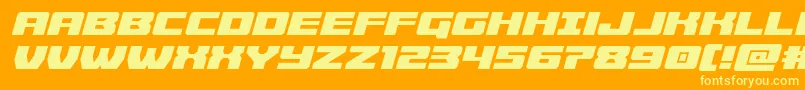 Cruiserfortresssemital Font – Yellow Fonts on Orange Background
