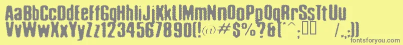 AcidRef Font – Gray Fonts on Yellow Background