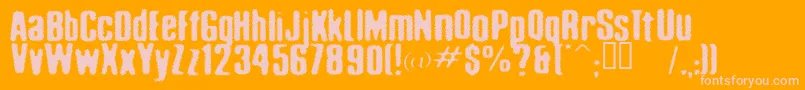 AcidRef Font – Pink Fonts on Orange Background
