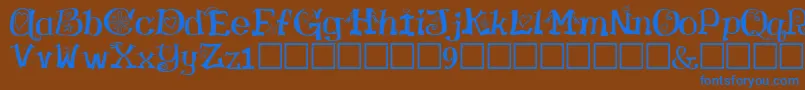 Шрифт HamlakeRegular – синие шрифты на коричневом фоне