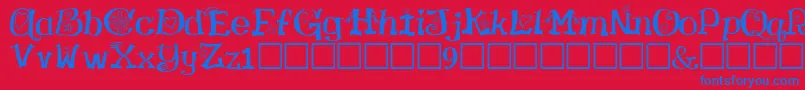HamlakeRegular-fontti – siniset fontit punaisella taustalla