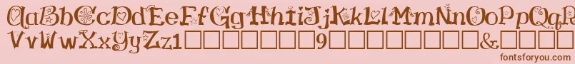 HamlakeRegular-fontti – ruskeat fontit vaaleanpunaisella taustalla