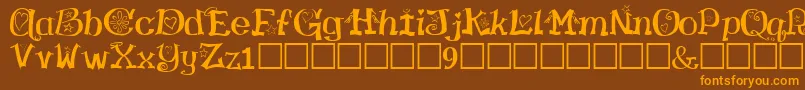 HamlakeRegular Font – Orange Fonts on Brown Background