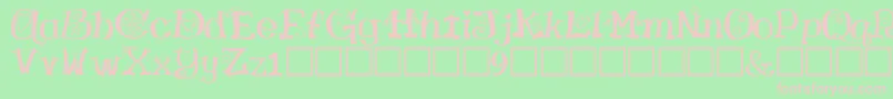 HamlakeRegular-fontti – vaaleanpunaiset fontit vihreällä taustalla