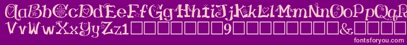 HamlakeRegular Font – Pink Fonts on Purple Background