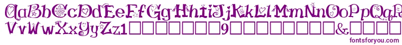 Шрифт HamlakeRegular – фиолетовые шрифты на белом фоне