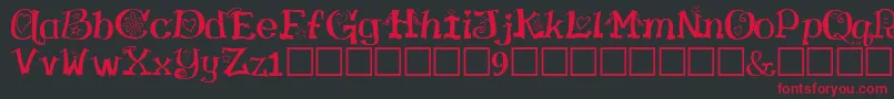 HamlakeRegular Font – Red Fonts on Black Background