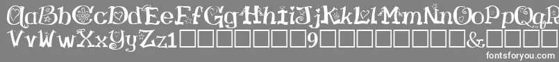 HamlakeRegular-fontti – valkoiset fontit harmaalla taustalla