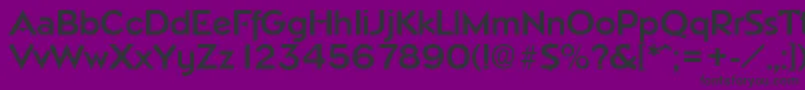 NapoliDemibold-Schriftart – Schwarze Schriften auf violettem Hintergrund