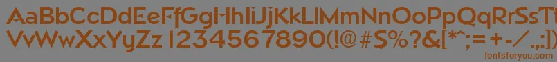 NapoliDemibold-Schriftart – Braune Schriften auf grauem Hintergrund