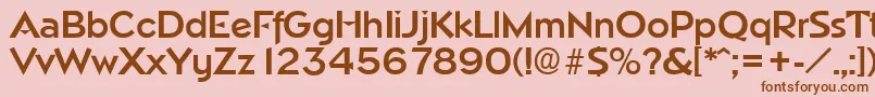 NapoliDemibold-Schriftart – Braune Schriften auf rosa Hintergrund