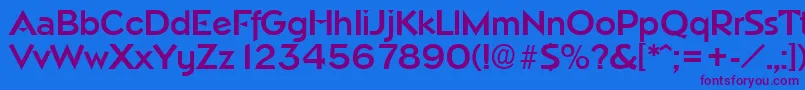 NapoliDemibold-Schriftart – Violette Schriften auf blauem Hintergrund