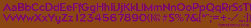 NapoliDemibold Font – Purple Fonts on Brown Background