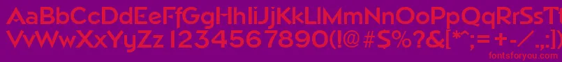 NapoliDemibold Font – Red Fonts on Purple Background