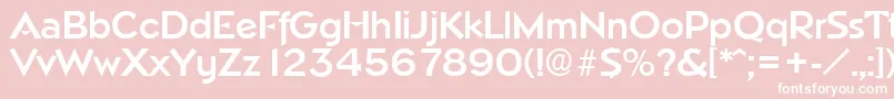 NapoliDemibold Font – White Fonts on Pink Background