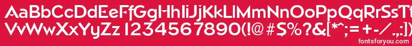 NapoliDemibold Font – White Fonts on Red Background