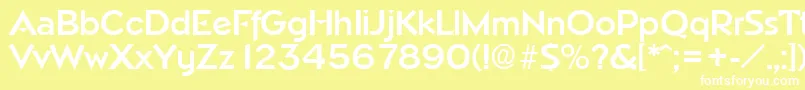NapoliDemibold Font – White Fonts on Yellow Background