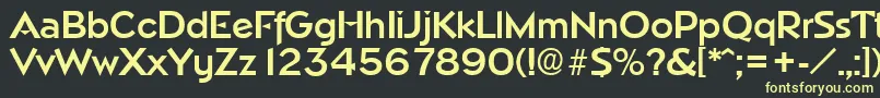 フォントNapoliDemibold – 黒い背景に黄色の文字