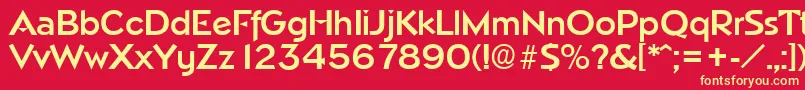 NapoliDemibold Font – Yellow Fonts on Red Background