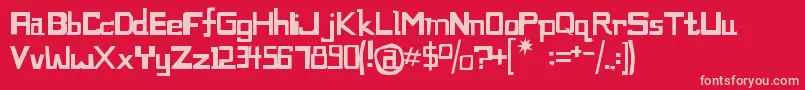 Cocosfritos Font – Pink Fonts on Red Background