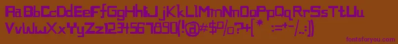Cocosfritos Font – Purple Fonts on Brown Background