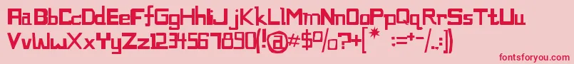Cocosfritos Font – Red Fonts on Pink Background