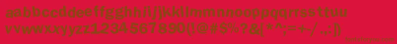 DaftLowerCase Font – Brown Fonts on Red Background