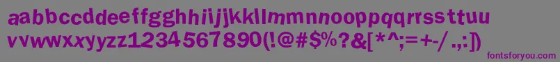 fuente DaftLowerCase – Fuentes Moradas Sobre Fondo Gris