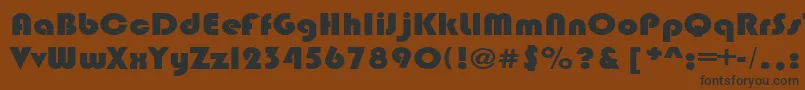 BrinlecRegular-fontti – mustat fontit ruskealla taustalla