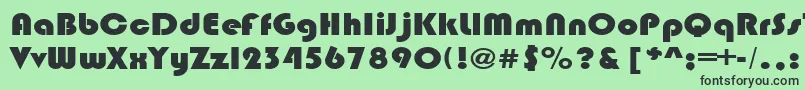 フォントBrinlecRegular – 緑の背景に黒い文字